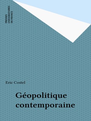 cover image of Géopolitique contemporaine
